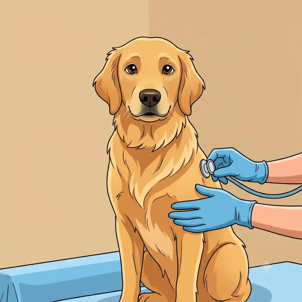 Consulta veterinaria a un perro