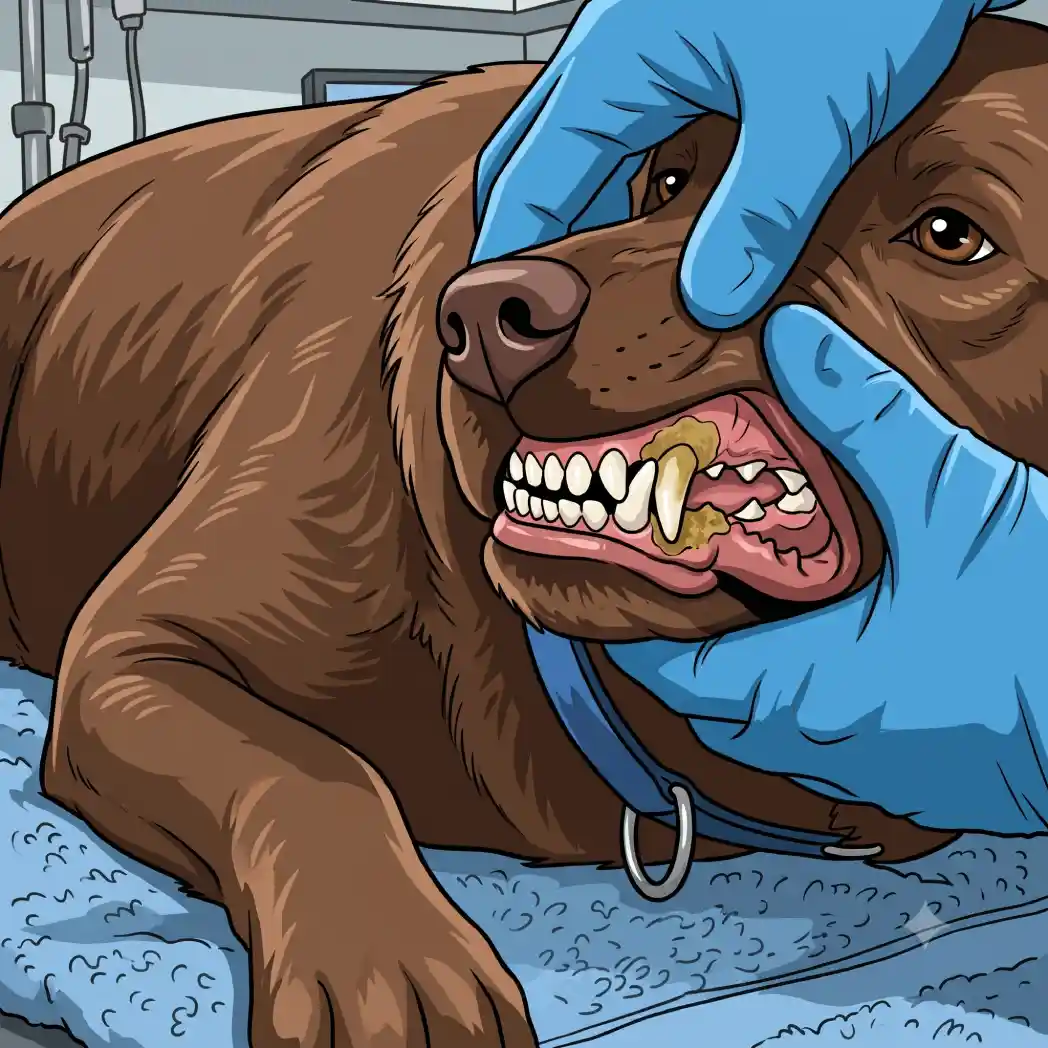 Revisión veterinaria de un perro
